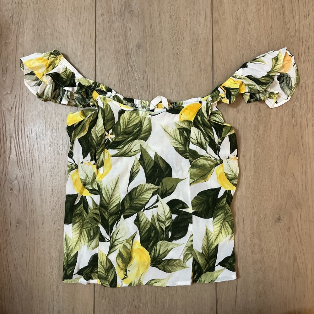 H&M Lemon Pattern Blouse